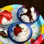 Coconut Ice Cream and toppings ~ Dairy Free, Gluten Free Grand Finale!