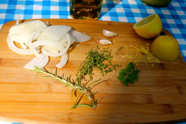 fixin's for pan seared lamb chops