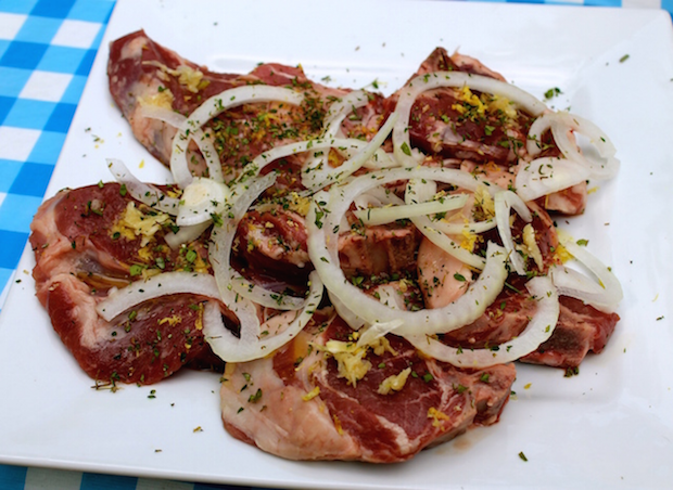 seasoned lamb chops