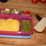 Baked Spaghetti Squash with Pesto Sauce for your Lunch Box