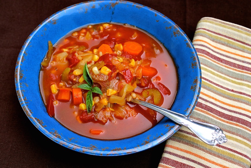 Make homemade vegetable soup pressure cooker fast! Delicious flavor in less than thirty minutes is easy with an electric pressure cooker!