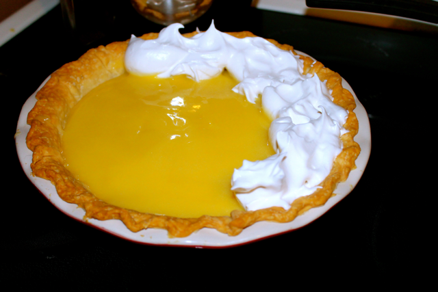 Lemon Meringue Pie ~ The magic of egg whites Ever wondered how this fabulous dessert is made? Visit Happy Belly Foodie to see how it's done from scratch 