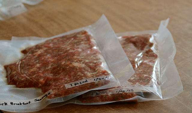 Freezing Sausage patty mix