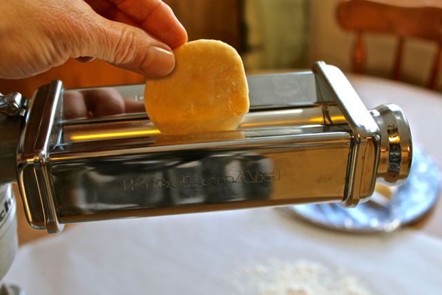 making tortilla with pasta maker