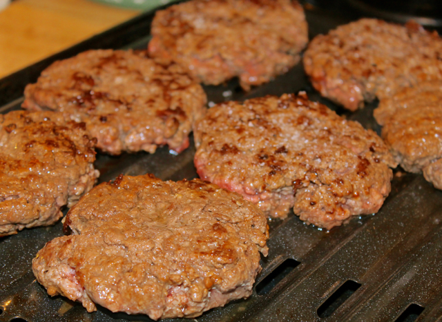 ground beef patties baking