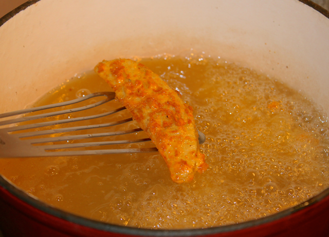 frying potatoes