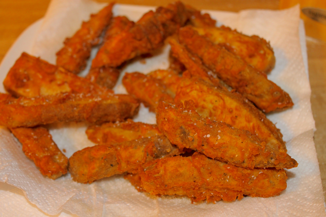 chicken fried potato wedges