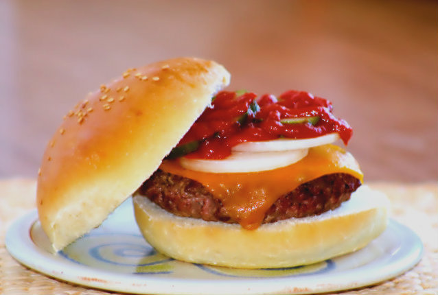 Juicy Bistro Burgers with Honey Ketchup