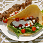 Grilled Lamb Skewers with Lemony Greek Yogurt Sauce