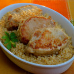 Pressure Cooker Brined Pork Chops and Brown Rice