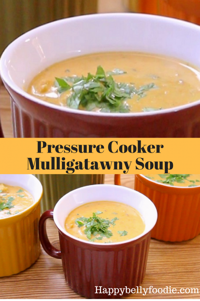 Pressure Cooker Mulligatawny Soup will embrace you with it's warm tones and lovely layered spices. Make this for a wonderfully cozy dinner!