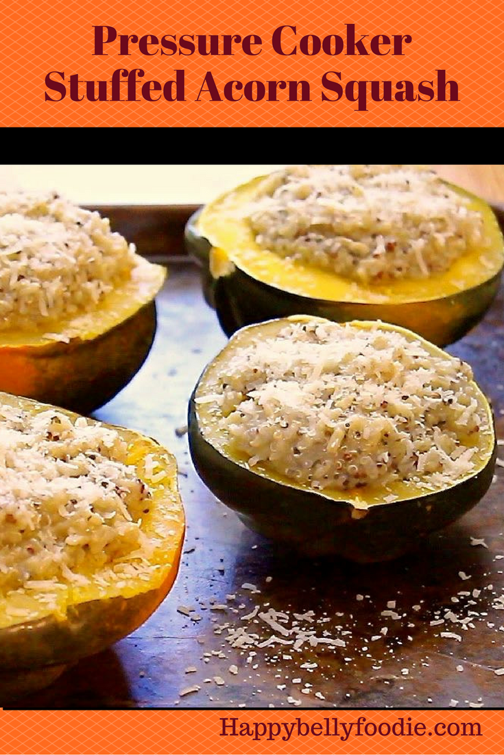 Pressure Cooker Stuffed Acorn Squash is a beautiful Autumn treat you can enjoy as a side dish or as the meal itself. Delish!