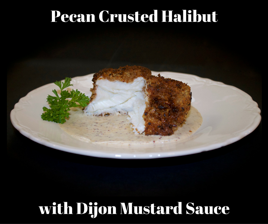Pecan Crusted Halibut with Dijon Mustard Sauce is a delicious, healthy dish that you can make in a jiffy! Fresh is always best!